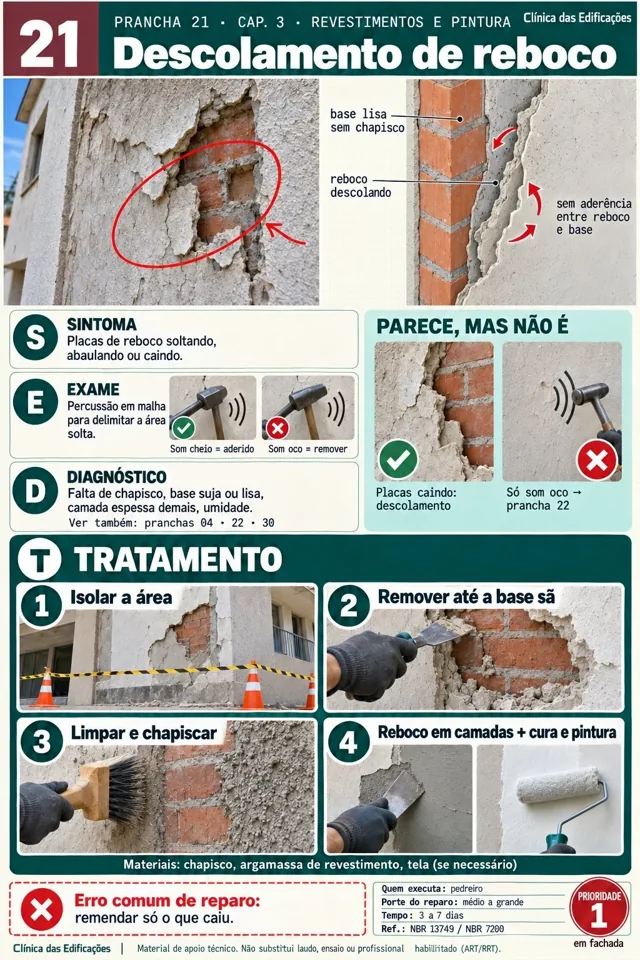 Ficha real de Descolamento de reboco